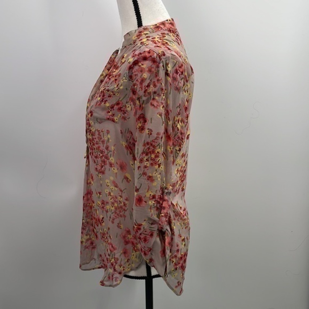 UEC Bellatrix silk floral flowy blouse small - Picture 6 of 13